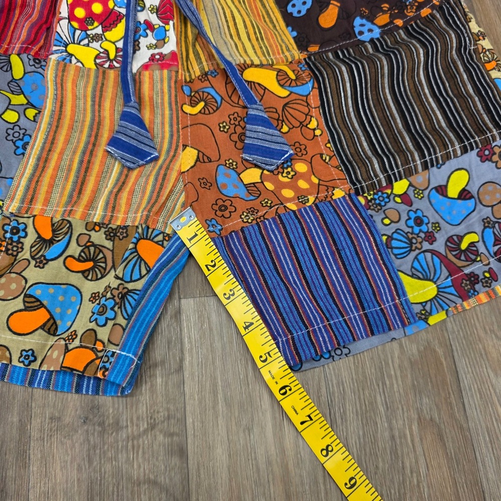 Kathmandu Imports Mushroom Patchwork Shorts XL Nepal Cotton Boho Hippie Unisex - Picture 10 of 12